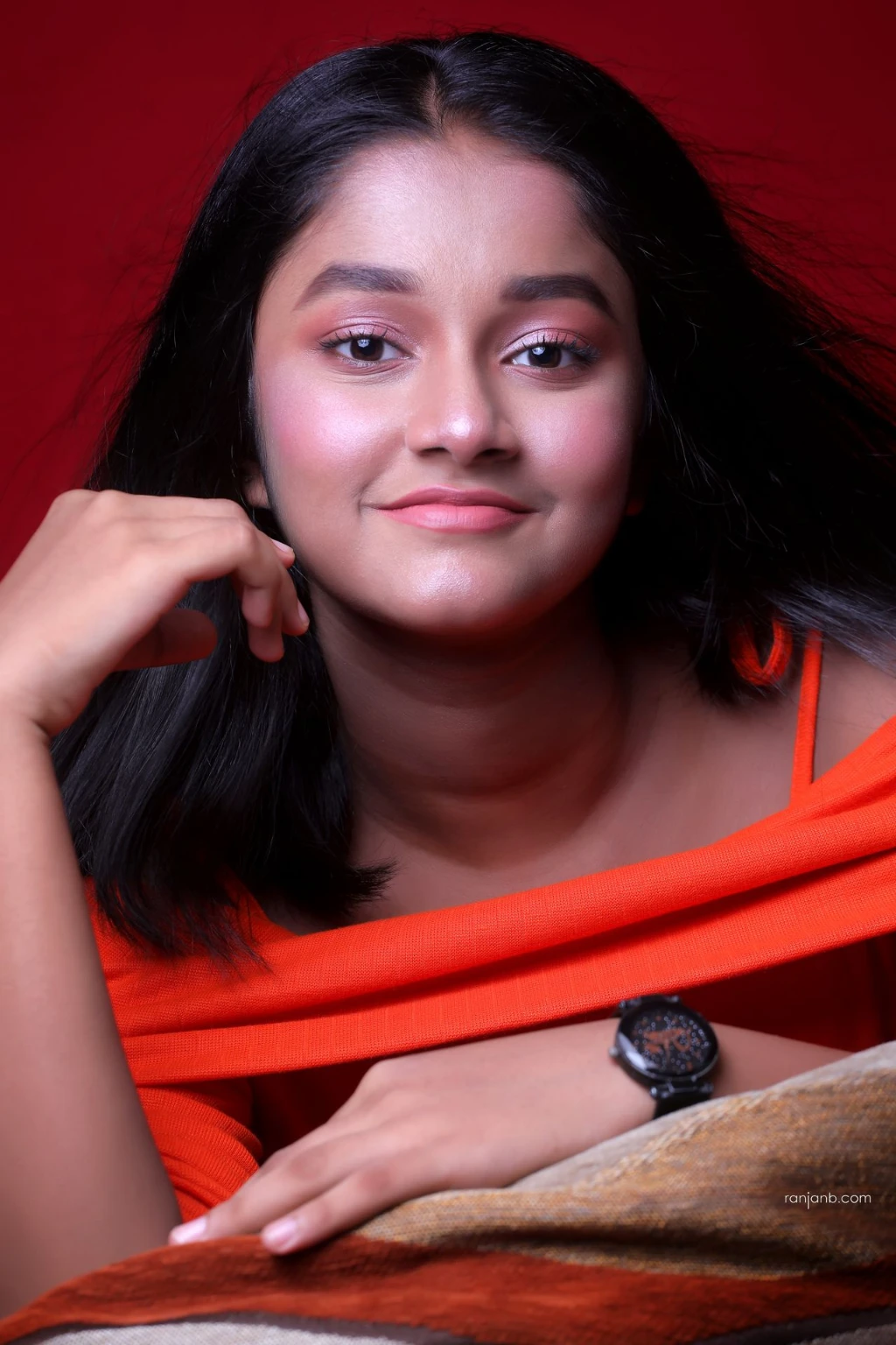 Ridhi Rajak close-up portrait for a professional fashion campaign and commercial modelling portfolio