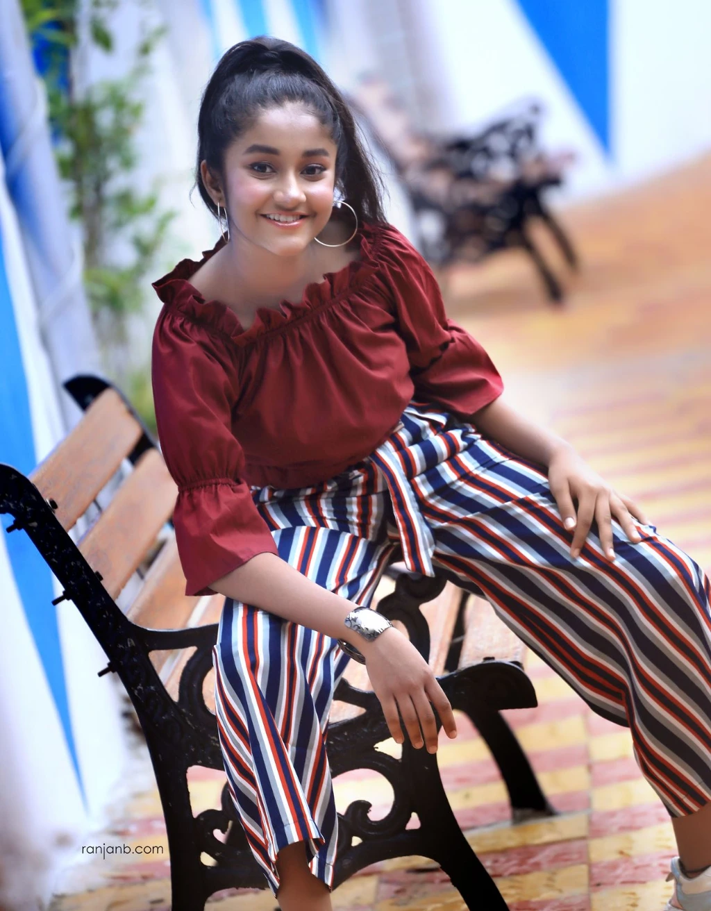 Ridhi Rajak posing naturally for a commercial kids fashion campaign in a stylish outfit