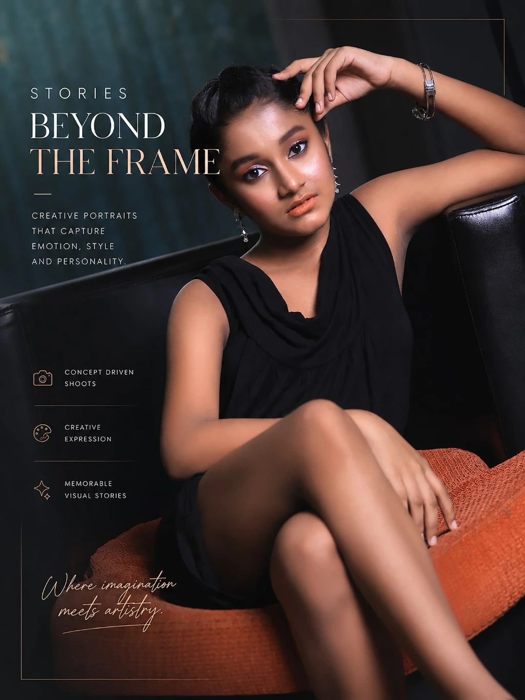 Ridhi Rajak posing for a creative advertising photography concept